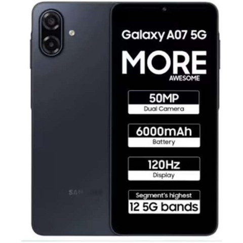 SAMSUNG Galaxy A07 5G Android 4 GB 128 GB Akıllı Telefon Siyah