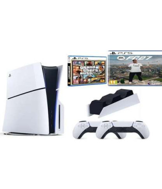 SONY Playstation 5 Slim + 2.Kol Dualsense + Şarj İstasyonu + PS5 FC27 + GTA V (İthalatçı Garantili) Oyun Konsolu Beyaz SONY Playstation 5 Slim + 2.Kol Dualsense + Şarj İstasyonu + PS5 FC27 + GTA V (İthalatçı Garantili) Oyun Konsolu Beyaz