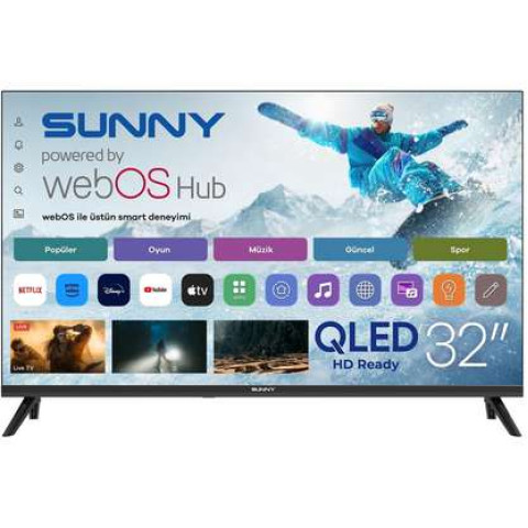 SUNNY SN32QHMLN-W02 QLED/LED webOS 2.0S 32 inç 80 cm HD-ready Smart TV