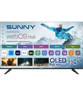 Sunny SN43QFMLN-W02S Full HD 43" 109 Ekran Uydu Alıcılı webOS Smart QLED TV