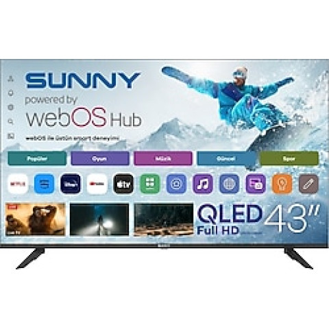 Sunny SN43QFMLN-W02S Full HD 43" 109 Ekran Uydu Alıcılı webOS Smart QLED TV