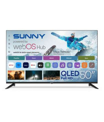 SUNNY SN50QUPRL-W02 Smart webOS 2.0S Sihirli Kumandalı 50 inç 126 cm Full-HD QLED TV