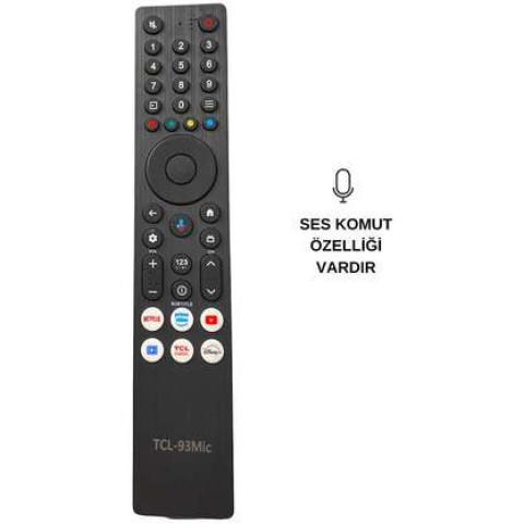 ELECTROON TCL LCD LED Netflix Tuşlu Ses Komutlu Televizyon Kumandası