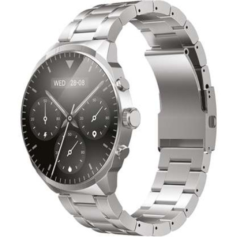 TTEC 2SW08MT Tempus Pro S 36mm Amoled Ekranlı Yuvarlak Metal Kasa Akıllı Saat Metal Gri