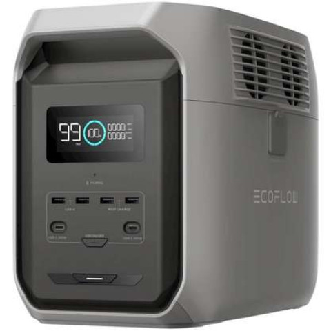 ECOFLOW Delta 3  1500Wh Kapasite, 4x1800W (X-Boost 2400W) Çıkış Taşınabilir Güç Kaynağı Gri