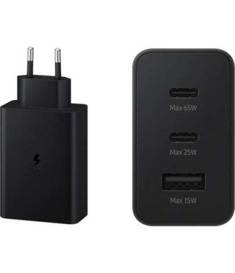 SAMSUNG EP-T6530N Type-C & Type-A Üçlü Hızlı Şarj Aleti Siyah
