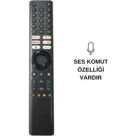 ELECTROON Xiaomi Mi Ver. 23 Uyumlu Netflix-Prime Video Tuşlu Bluetooth Ses Komutlu Uzaktan Kumanda ELECTROON Xiaomi Mi Ver. 23 Uyumlu Netflix-Prime Video Tuşlu Bluetooth Ses Komutlu Uzaktan Kumanda