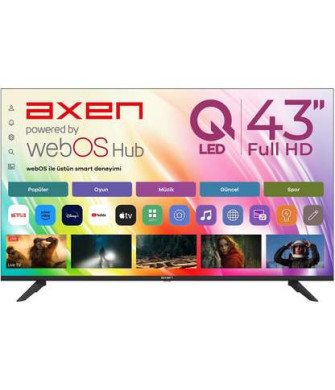 AXEN AX43QFMLN-W02 WebOS Kablosuz Ekran Yansıtma HDR Wi-Fi 43 inç 109 cm 2K SMART TV QLED TV AXEN AX43QFMLN-W02 WebOS Kablosuz Ekran Yansıtma HDR Wi-Fi 43 inç 109 cm 2K SMART TV QLED TV