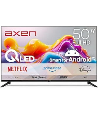 Axen AX50QFPRL-A14S Full HD 50" 127 Ekran Uydu Alıcılı Android Smart QLED TV Axen AX50QFPRL-A14S Full HD 50" 127 Ekran Uydu Alıcılı Android Smart QLED TV