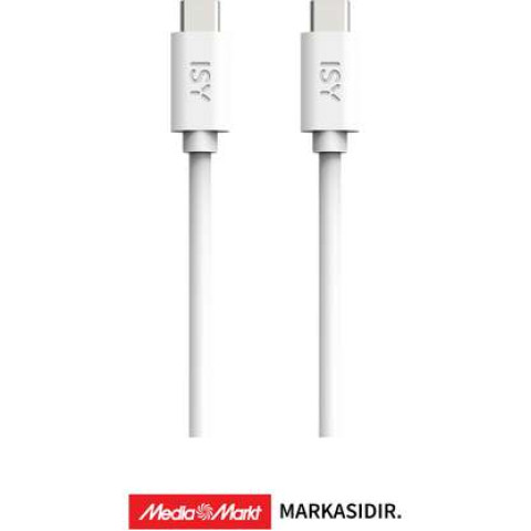 ISY IUC-0031 100W E-Mark çipli USB-C to USB-C 1m Şarj Kablosu