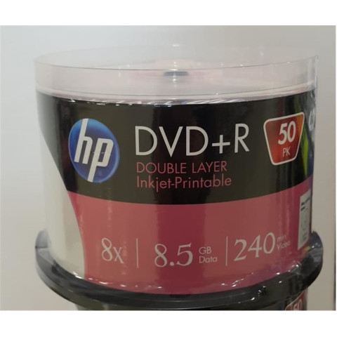 HP DVD+R DL 8.5GB Printable 50'li Cakebox