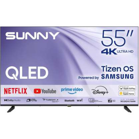 SUNNY SN55QUPRL-T08I Milano Smart - Samsung Tizen OS 8.0 55 inç 139 cm QLED 4K QLED TV
