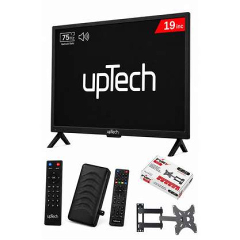 UPTECH Çanaklı Çanaksız Wi-Fi'li Uydu Alıcısı + TV Askı Aparatı Hediyeli 19 inç 48 cm Full-HD TV