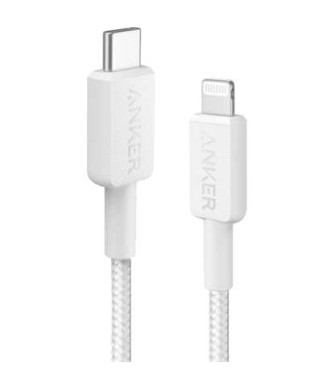 ANKER 322 USB-C to Apple iPhone Lightning 1.8 m MFI Lisanslı Şarj ve Data Kablosu Beyaz ANKER 322 USB-C to Apple iPhone Lightning 1.8 m MFI Lisanslı Şarj ve Data Kablosu Beyaz