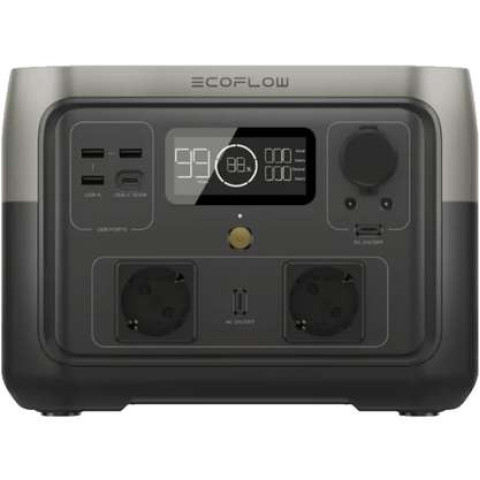ECOFLOW RIVER 2 Max  512Wh Kapasite 2X500W (X-Boost 1000W) Çıkış Taşınabilir Güç Kaynağı Siyah
