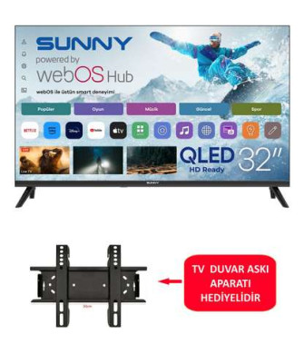 SUNNY SN32QHMLN-W02S Smart QLED webOS 2.0S 32 inç 80 cm HD-ready LED TV