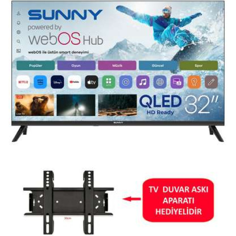 SUNNY SN32QHMLN-W02S Smart QLED webOS 2.0S 32 inç 80 cm HD-ready LED TV