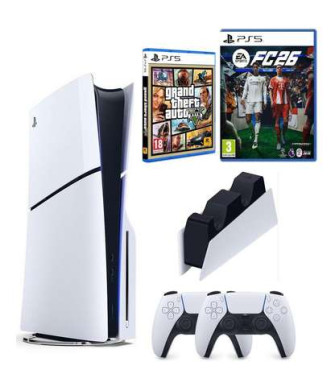 SONY 2.Kol Dualsense +Şarj İstasyonu+PS5 FC26+GTA V+Playstation 5 Slim (İthalatçı Garantili) Oyun Konsolu Beyaz SONY 2.Kol Dualsense +Şarj İstasyonu+PS5 FC26+GTA V+Playstation 5 Slim (İthalatçı Garantili) Oyun Konsolu Beyaz
