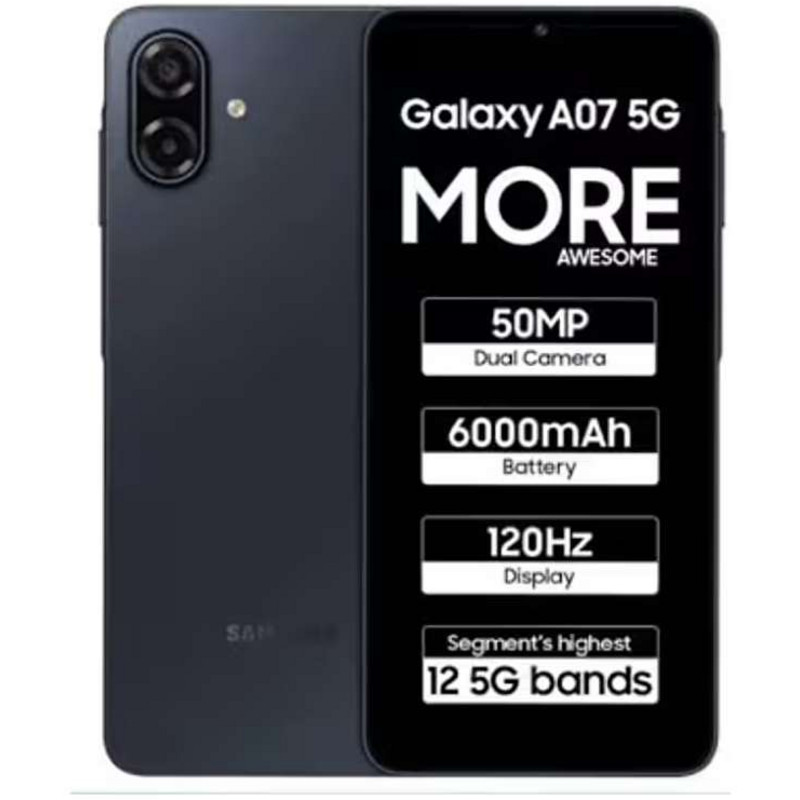 SAMSUNG Galaxy A07 5G Android 4 GB 128 GB Akıllı Telefon Siyah