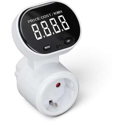 WELLHISE PM005 Dijital Wattmetre Dönebilir Va Ekranlı 16 A 3680 W Enerji Ölçer Priz