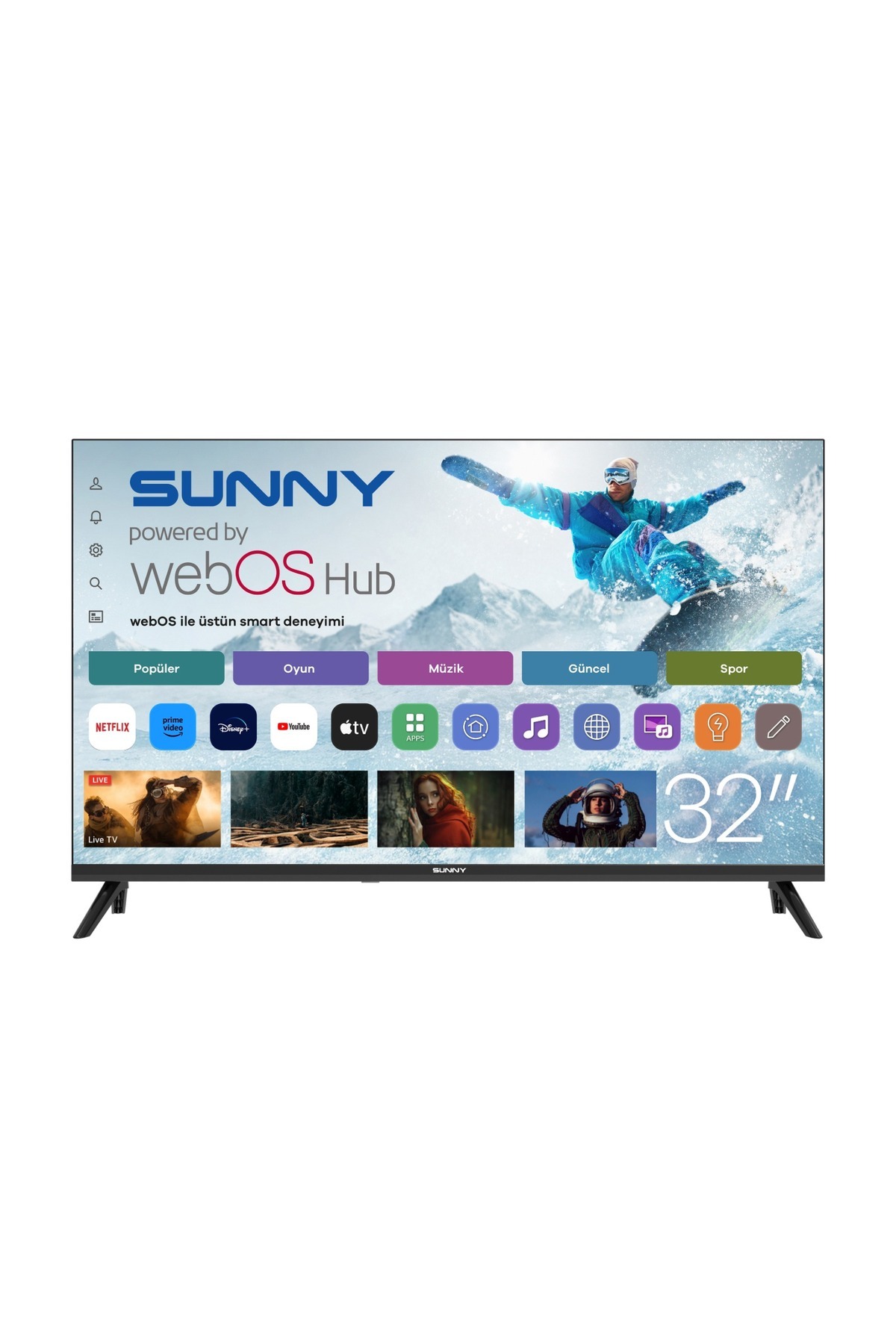 Sunny 32'' 80 Ekran Uydu Alıcılı HD Ready WEBOS LED TV