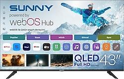 Sunny SN43QFMLN-W02S Full HD 43" 109 Ekran Uydu Alıcılı webOS Smart QLED TV