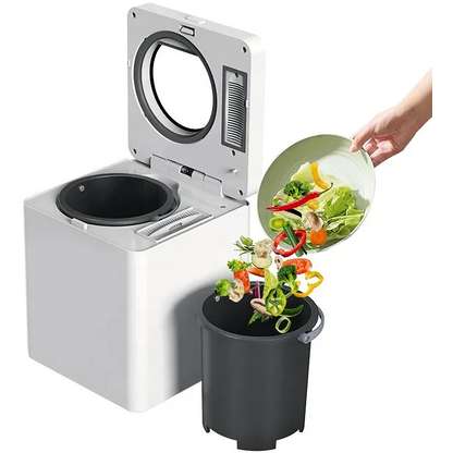 KOMPAI HQD-260 Camlı 2.5 L Akıllı Ev Tipi 500 W Kompost Makinesi Beyaz