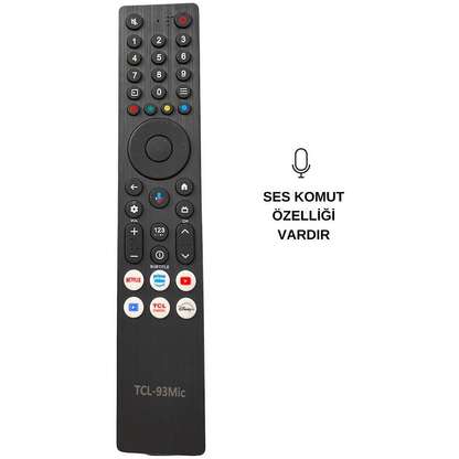 ELECTROON TCL LCD LED Netflix Tuşlu Ses Komutlu Televizyon Kumandası