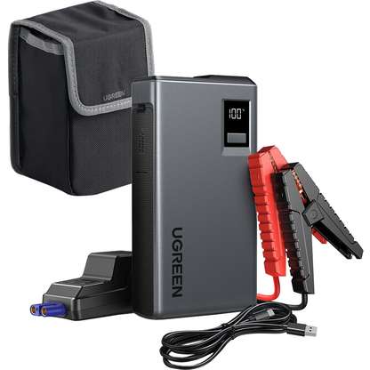 UGREEN 1000A UltraSafe 12V 12.000mAh Taşınabilir Powerbank, 35977 Araç Akü Takviye Cihazı Gri