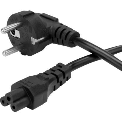 S-LINK 1.5 m 0.5 mm CAT605 Notebook Güç Kablosu Siyah
