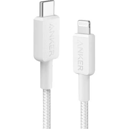 ANKER 322 USB-C to Apple iPhone Lightning 1.8 m MFI Lisanslı Şarj ve Data Kablosu Beyaz