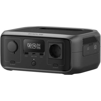 ECOFLOW RIVER 3 UPS 245Wh Kapasite 300W (X-Boost 600W) Çıkış Taşınabilir Güç Kaynağı Siyah