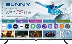 Sunny SN40LEDM-W02S Full HD 40" 102 Ekran Uydu Alıcılı webOS Smart LED TV