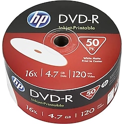 HP DVD-R 16X Inkjet Printable 4,7GB 50'Li Spindle